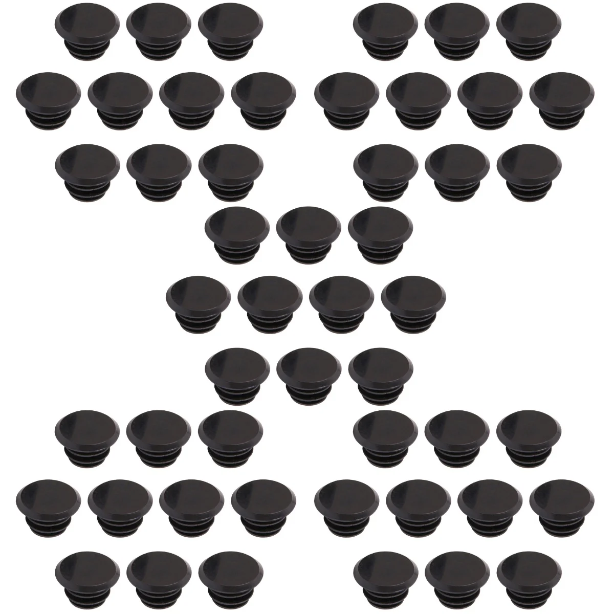 

50 pcs Mountain Bike MTB Road Handlebar End Plugs Handlebar Caps Plastic PVC Handle Grip Bar End Stoppers(Black)