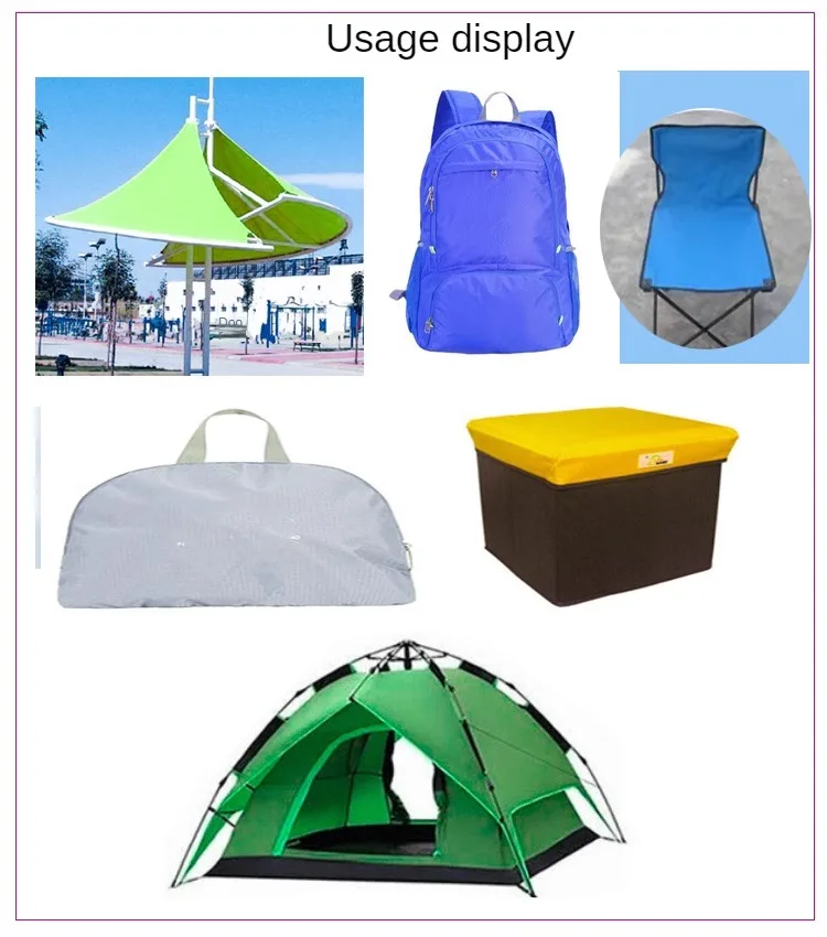 Sunbrella Oxford Fabric fabric for sewing By The Meter for Tents Bags Sewing Plain Thickened 600D PVC Coated Waterproof Cloth Needlework Sun-proof