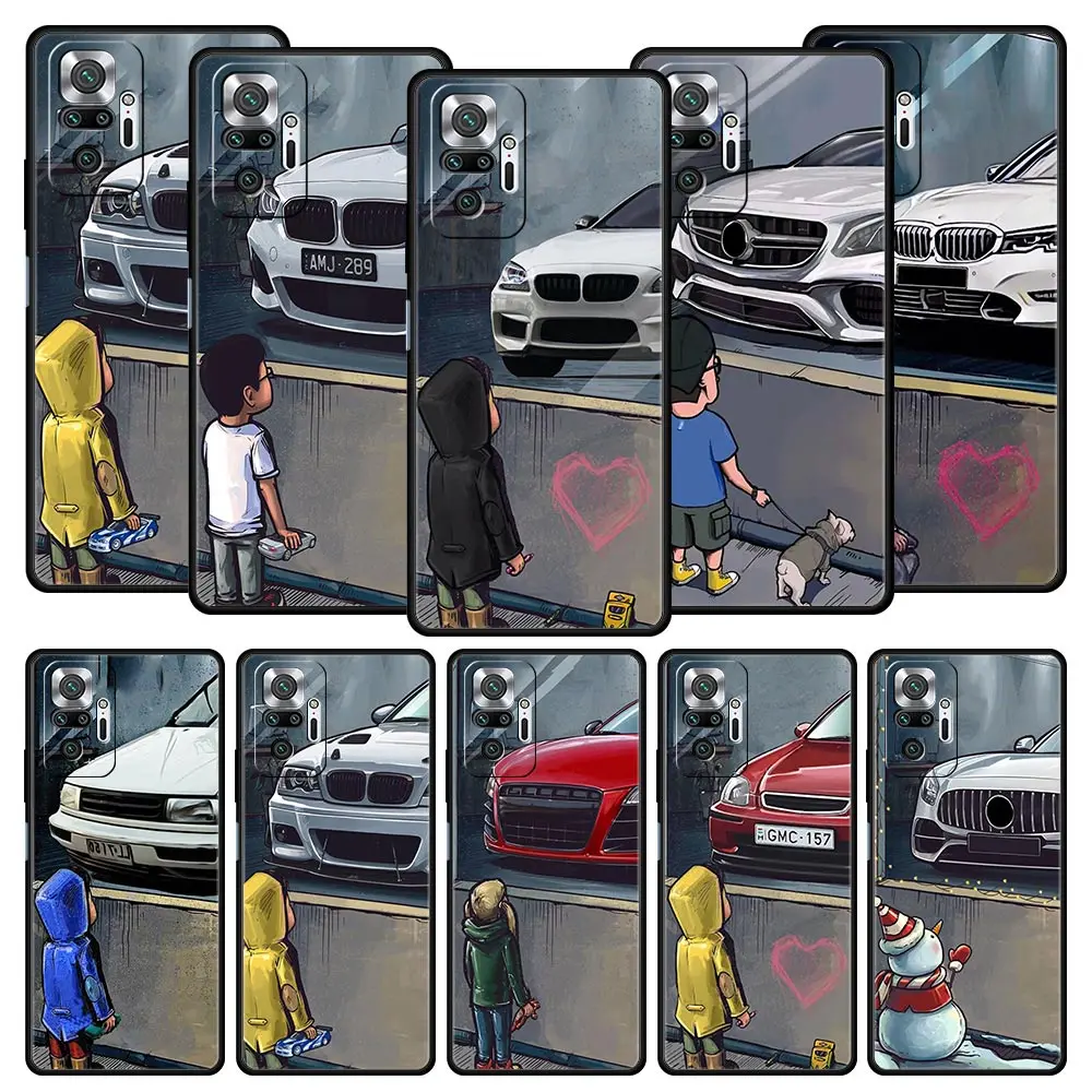

Boy See Sports Car Jdm Drift Phone Case For Xiaomi Redmi Note 12 5G 11 10 Pro Plus 9S 9 8 7 9T 8T 10C 9C 9A 5G K50 Gaming Cover