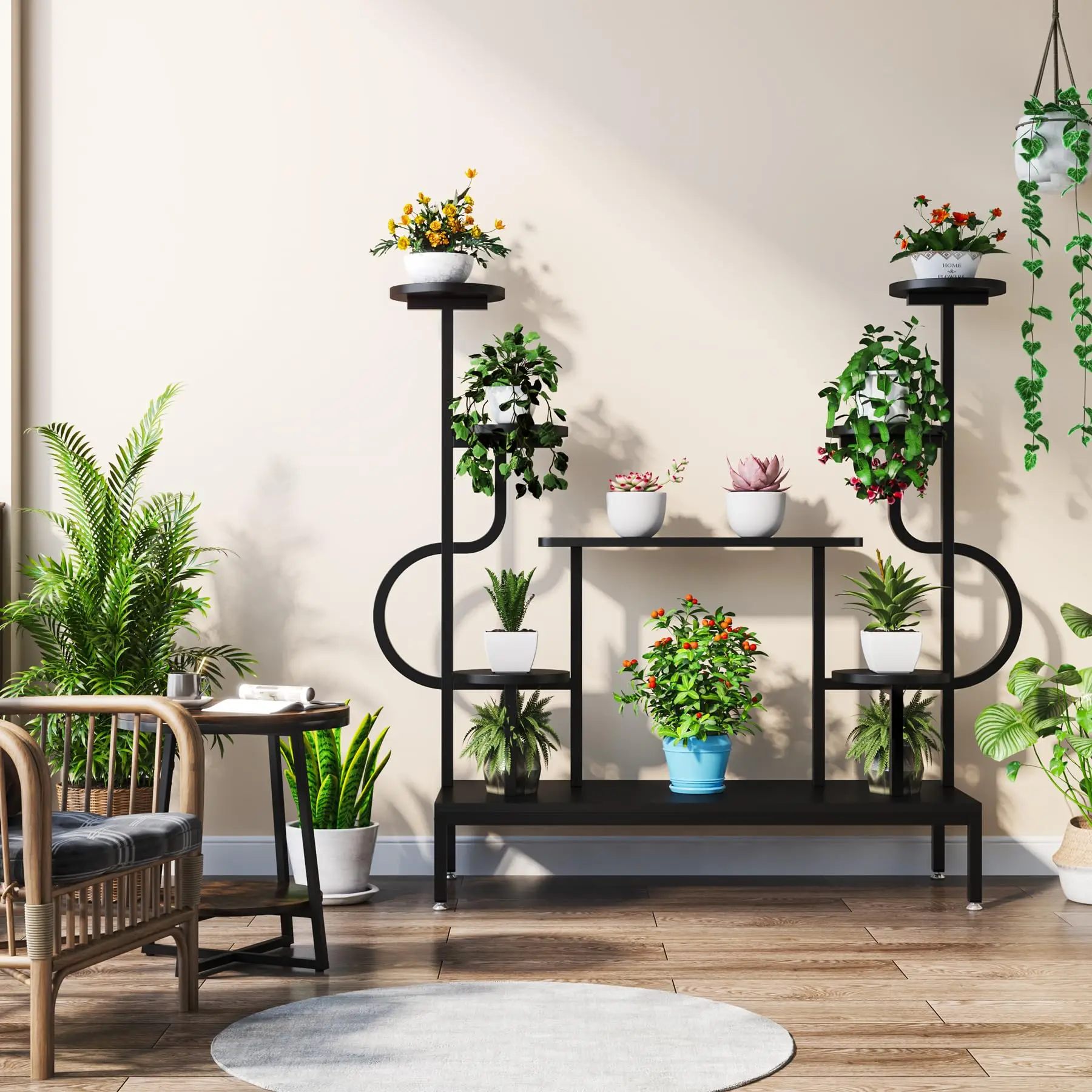 8-Tier Metal Plant Stand for Multiple Plants