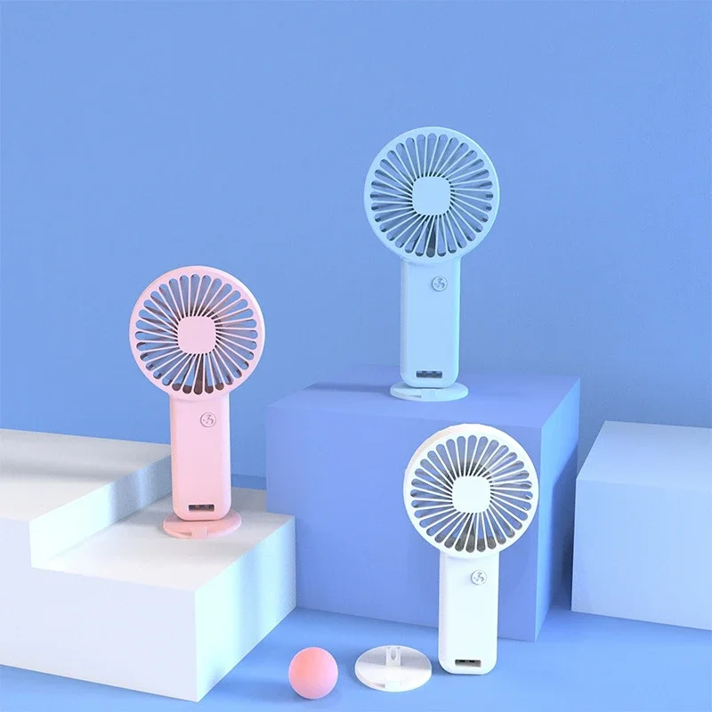 

Portable Handheld Fan USB Charging Three Speed with Base Lightweight Makeup Cooling Fan