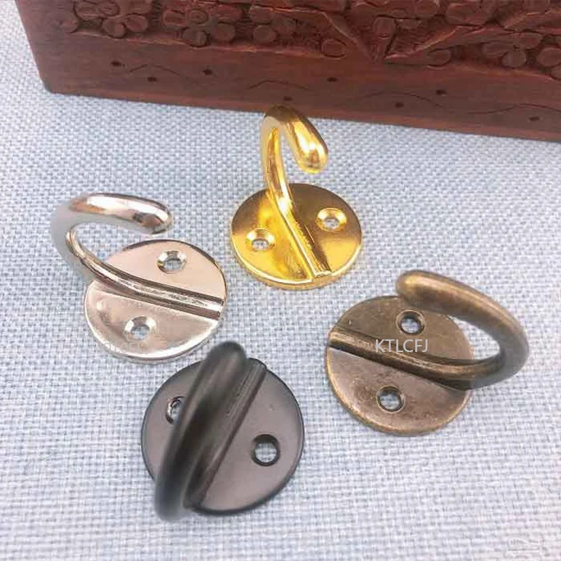 

2PCs Vintage Alloy Hook Wholesale round Clothes Hook Single Hook Wardrobe Clothes Hook Hook Finishing Hook American Hook