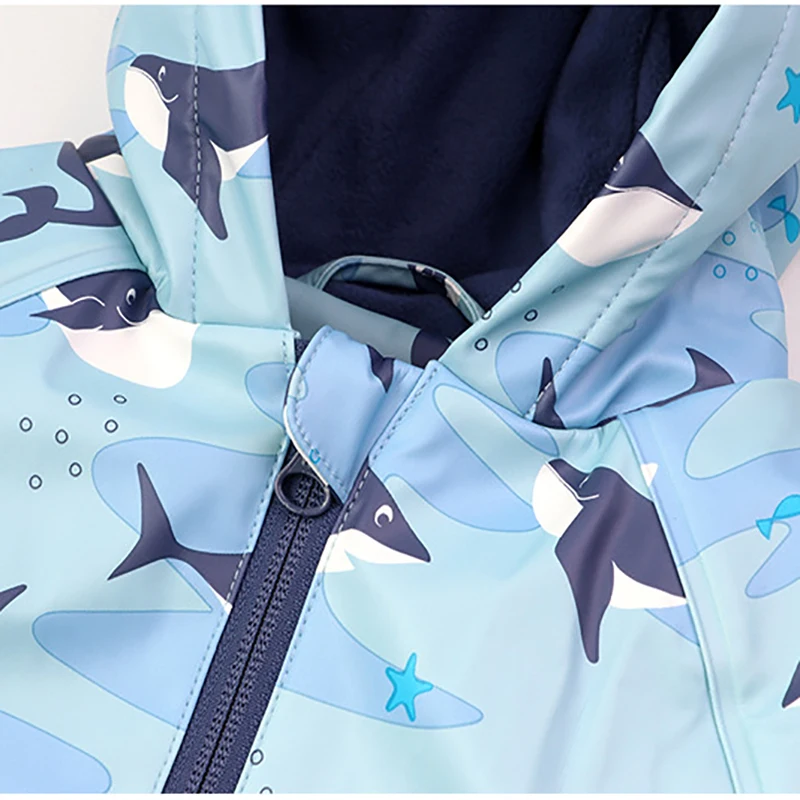 Waterproof Fleece Boy Clothing Set Hooded Rain Sport Girl Suits Winter Children Costume Overalls Coat Clothes Rainwear kids clothing set girls clothing set kids sports suit boys clothing set children sports suit