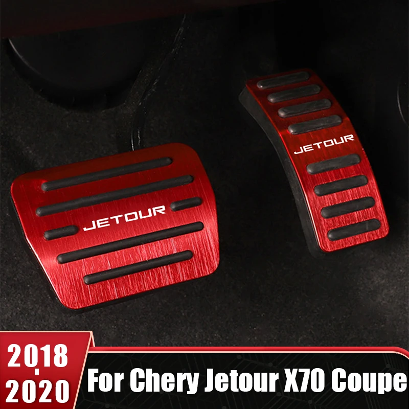AT MT Car Pedals Aluminum Alloy Foot Pedal Brake Gas Accelerator Clucth Non-Slip Pads For Chery Jetour X70 Coupe