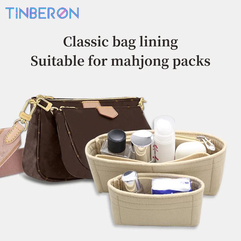 For Multi Pochette Accessoires Bag Organizer Insert Crossbody Bags Luxury Small Make Up Purse Storage Felt Insert Bags TINBERON