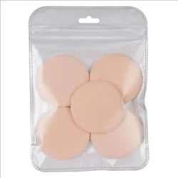 Mini Round Air Cushion Puff - Lightweight Dual - Use Foundation Sponge for Dry and Wet Application (Nude 5 - Pack)