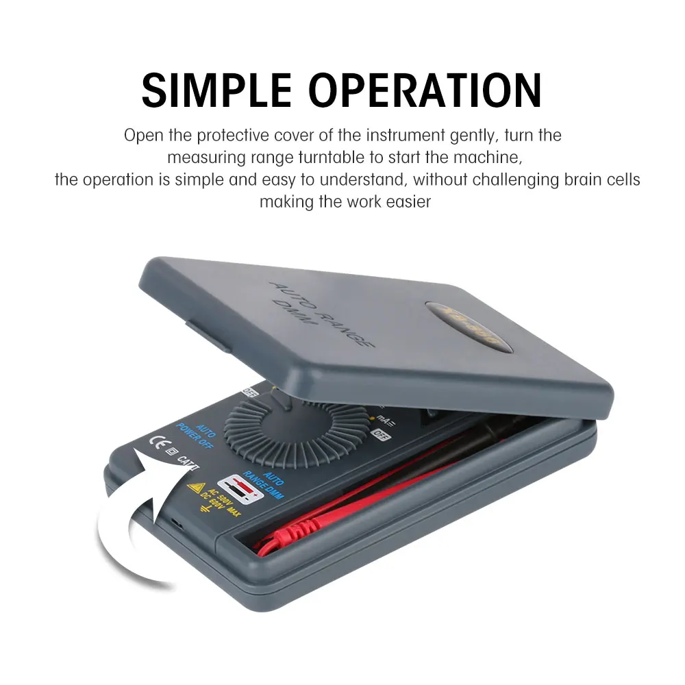 Digital Multimeter Auto Range AC/DC Pocket Ammeter Voltmeter Tester Tool Meter Multimetro 4