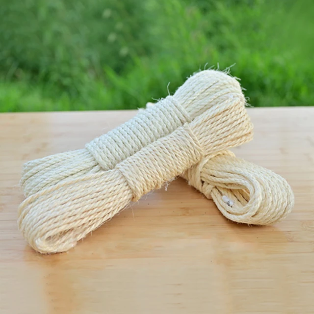 Natural Sisal Rope for Cat Tree Cat Scratching Post Replacemen Rope Sisal for Protect Sofa Cats Scratcher Rope Scraper Cats Toy 4