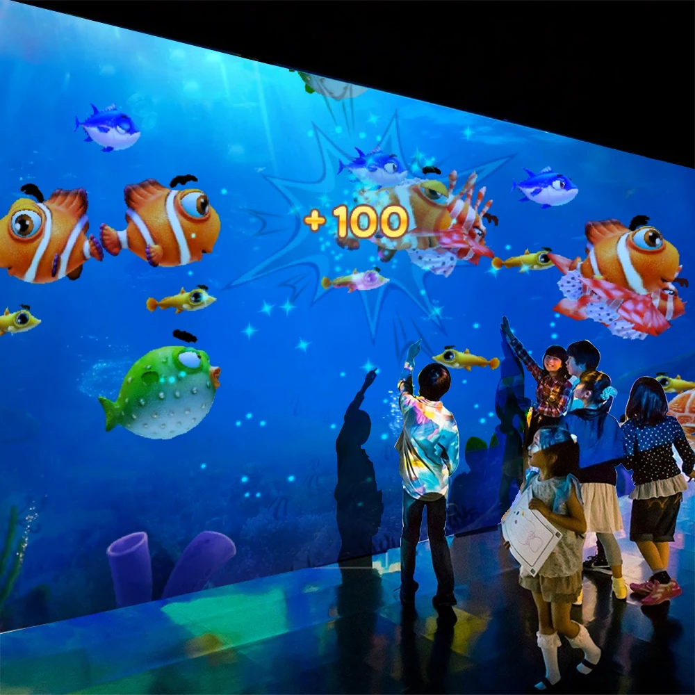 30inch to 400inch Interactive Projection System Software Advertising Display Led Holographic Display Video Pcs Events Playground interactive projection system