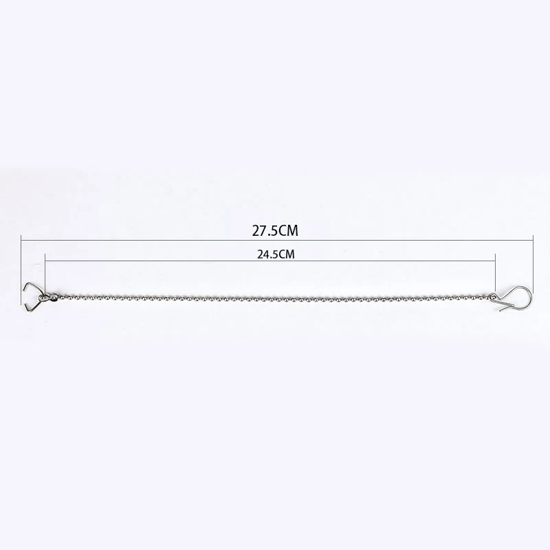 Bathroom Hardware Accessories 1PC Toilet Flapper Chain Stainless Steel Connector with C-shape Ring S-hook 27.5cm Toilet Handle Lever Lifting Repairing Parts
