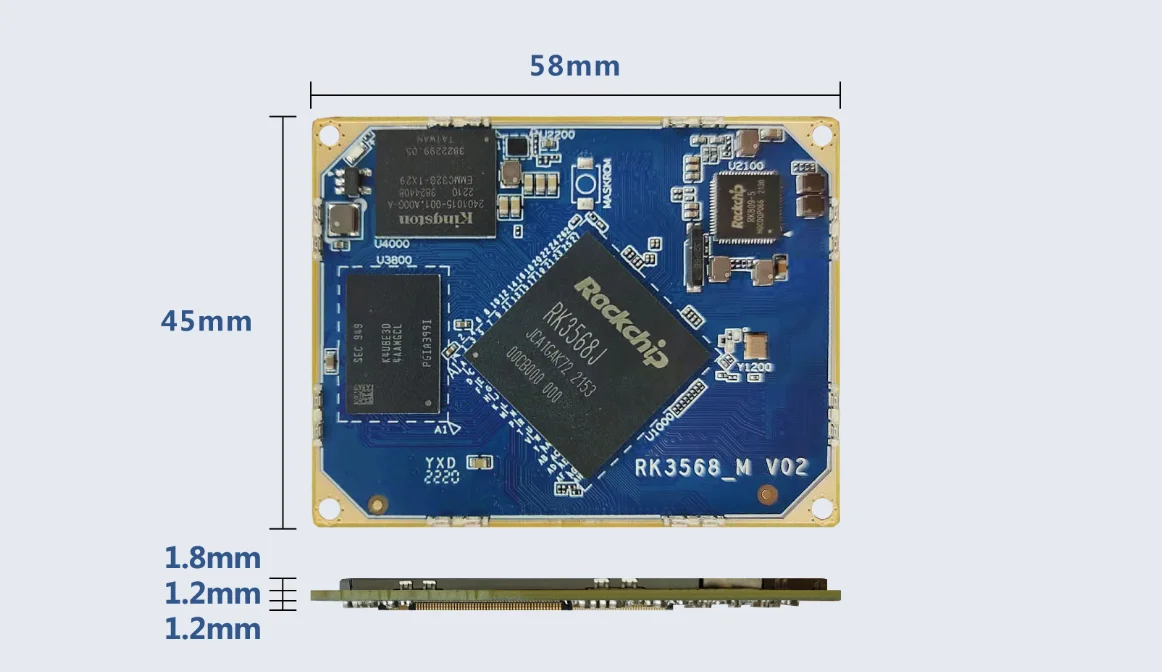 CPU boboro youyeetoo BQ-3568-J Rockchip RK3568J Quad Core 64 bit cortex