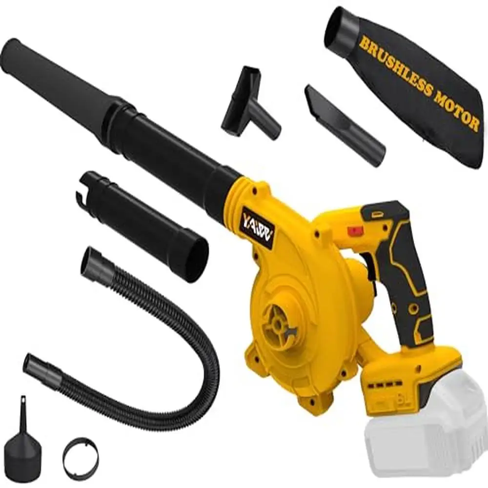 Air Blower Electric Cordless Leaf Blower Brushless Motor 20V Max Battery 180MPH 6 Speeds 2-in-1 Handle Kit