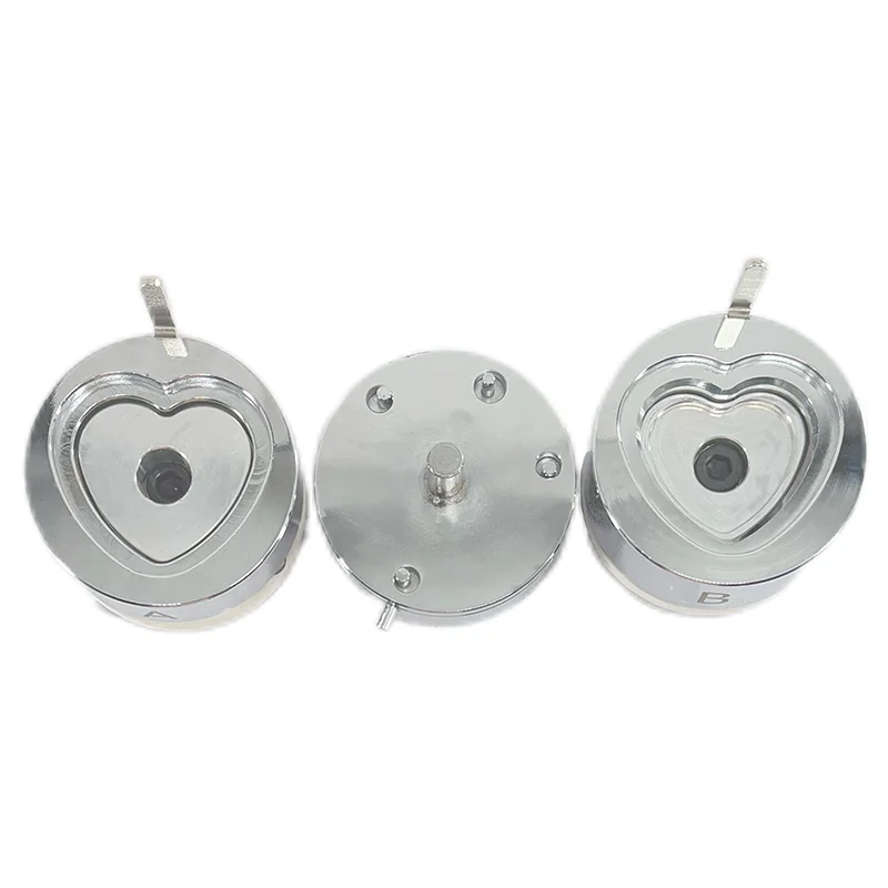 Metal Heart-Shaped Button Badges Maker Machine Mold, DIY Pin Badge Button Punching Press Mold, Making Parts Machine Mold