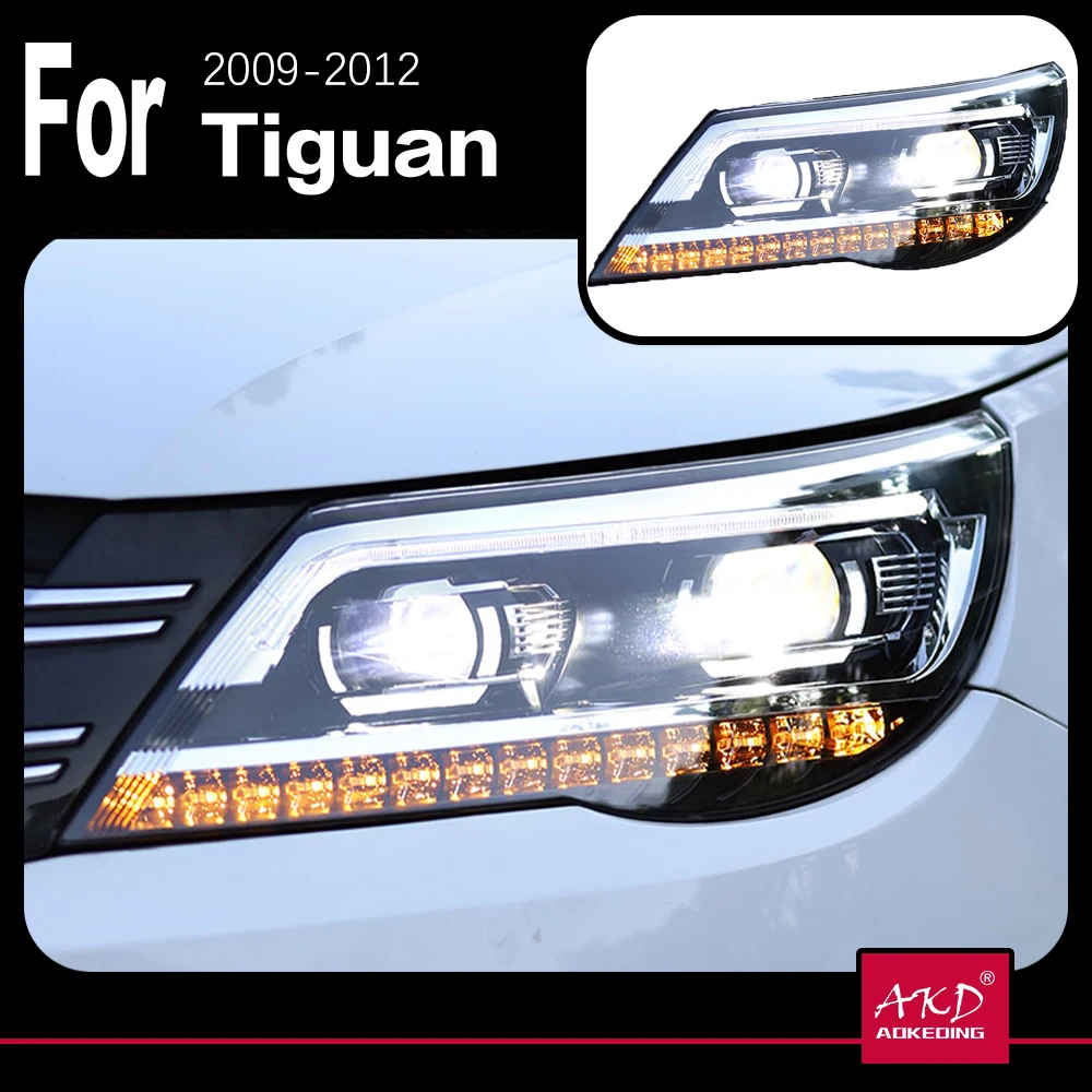 Akd Car Model Head Lamp For Tiguan Headlights 20092012 Tiguan Led