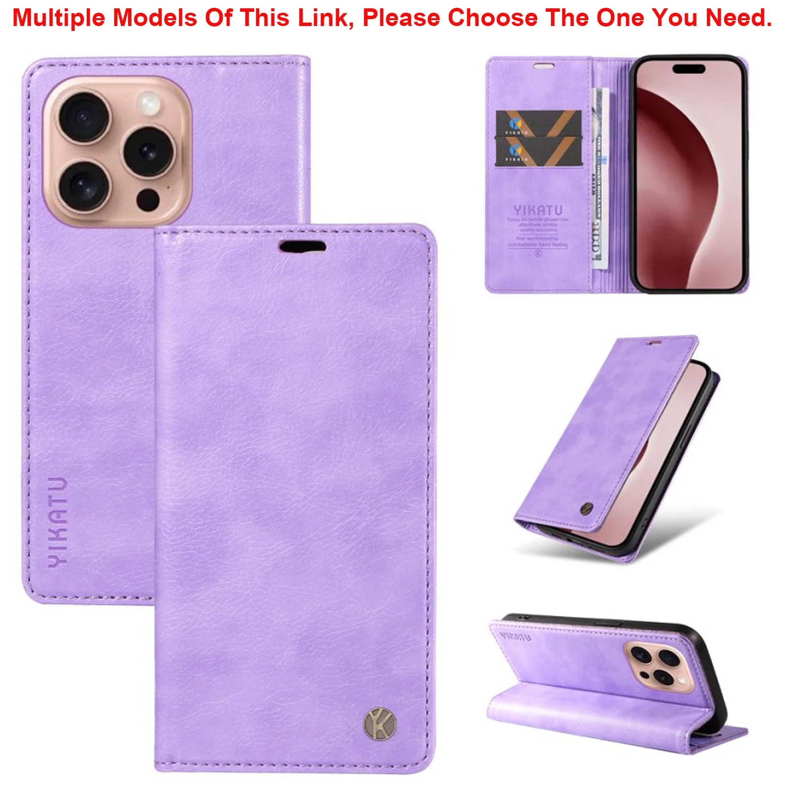 Leather Wallet Phone Case - Universal Fit