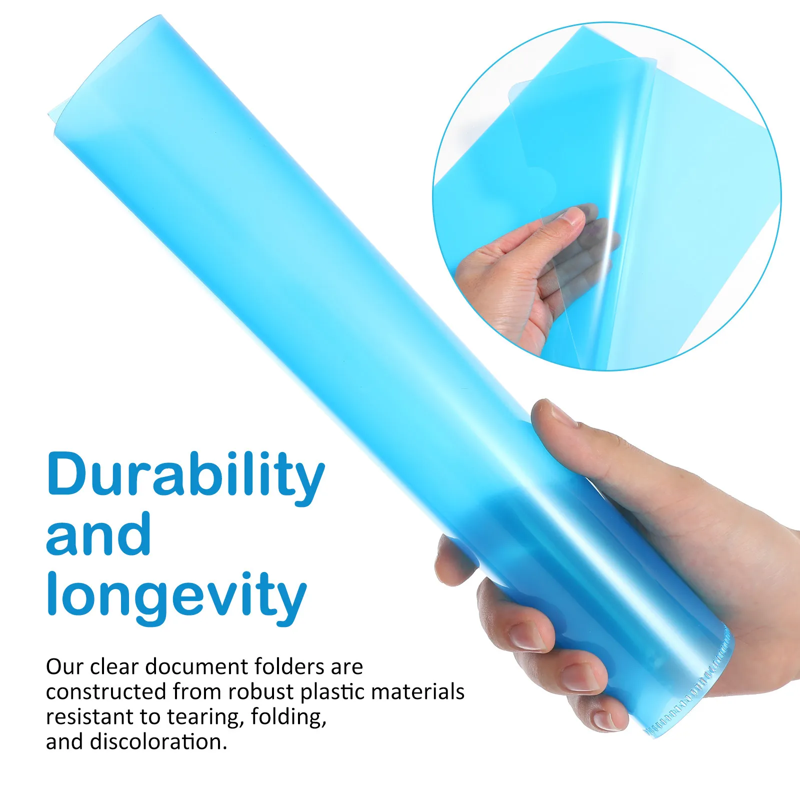 16Pcs A4 투명 L형 문서 폴더 클리어 파일 폴더 레터 사이즈 포켓 슬리브 사무용품