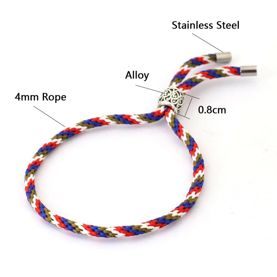 Adjustable Viking Rope Mens Bracelet Ethnic Macrame Accessory