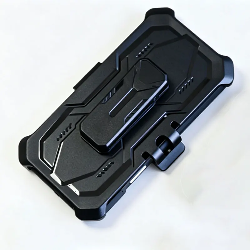 Dual Layer Armor Shockproof Magnetic Case with Dustproof Plug and Belt Clip