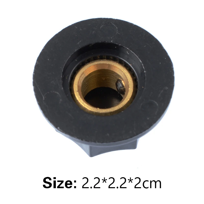 Brass Plug-in Amplifier Adjustment Knob Cap B01 Rubber Wood Knob Instrument Instrument Cap Guitar Potentiometer