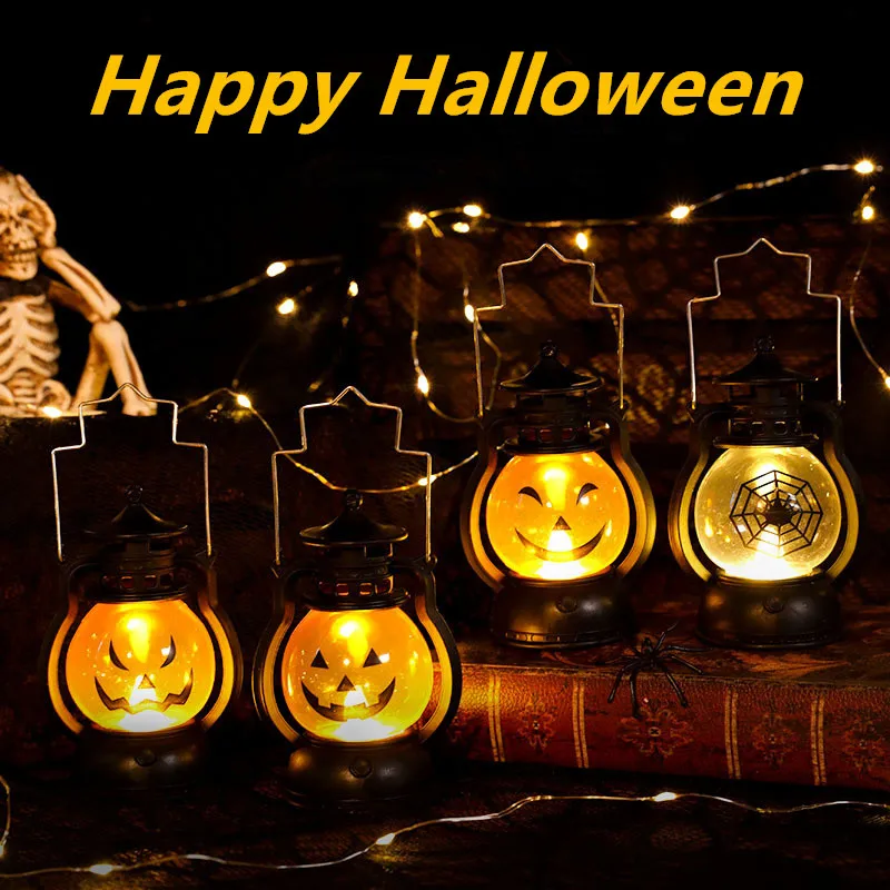 

Halloween LED Electronic Candle Pumpkin Light Navidad Gifts Hand Lantern Wind Light Night Lamp Christmas Decoration Liquidations