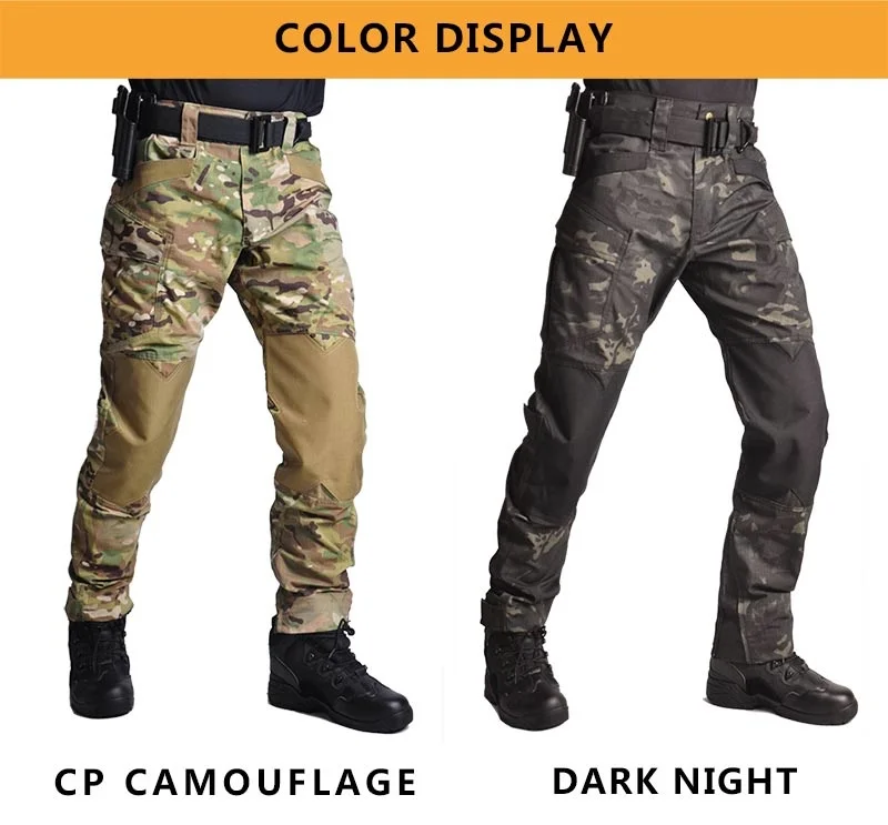 PFHQ 2023 Trendy Camo Men Cargo Pants Many Pockets Baggy High Quality Overalls Spring Tactical