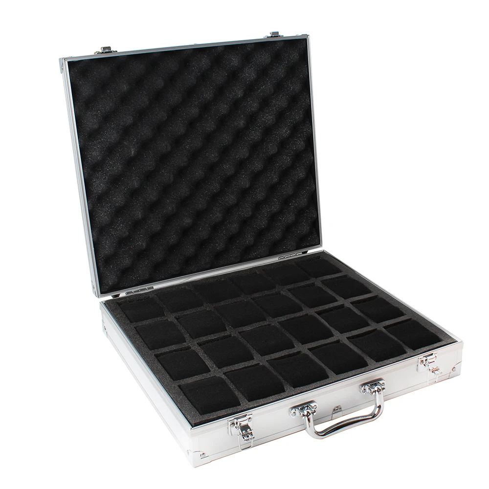 24 Watch Storage Box Luxury Aluminum Alloy Produc Pattern Storage Clock Box Collection Display Gift Boxes