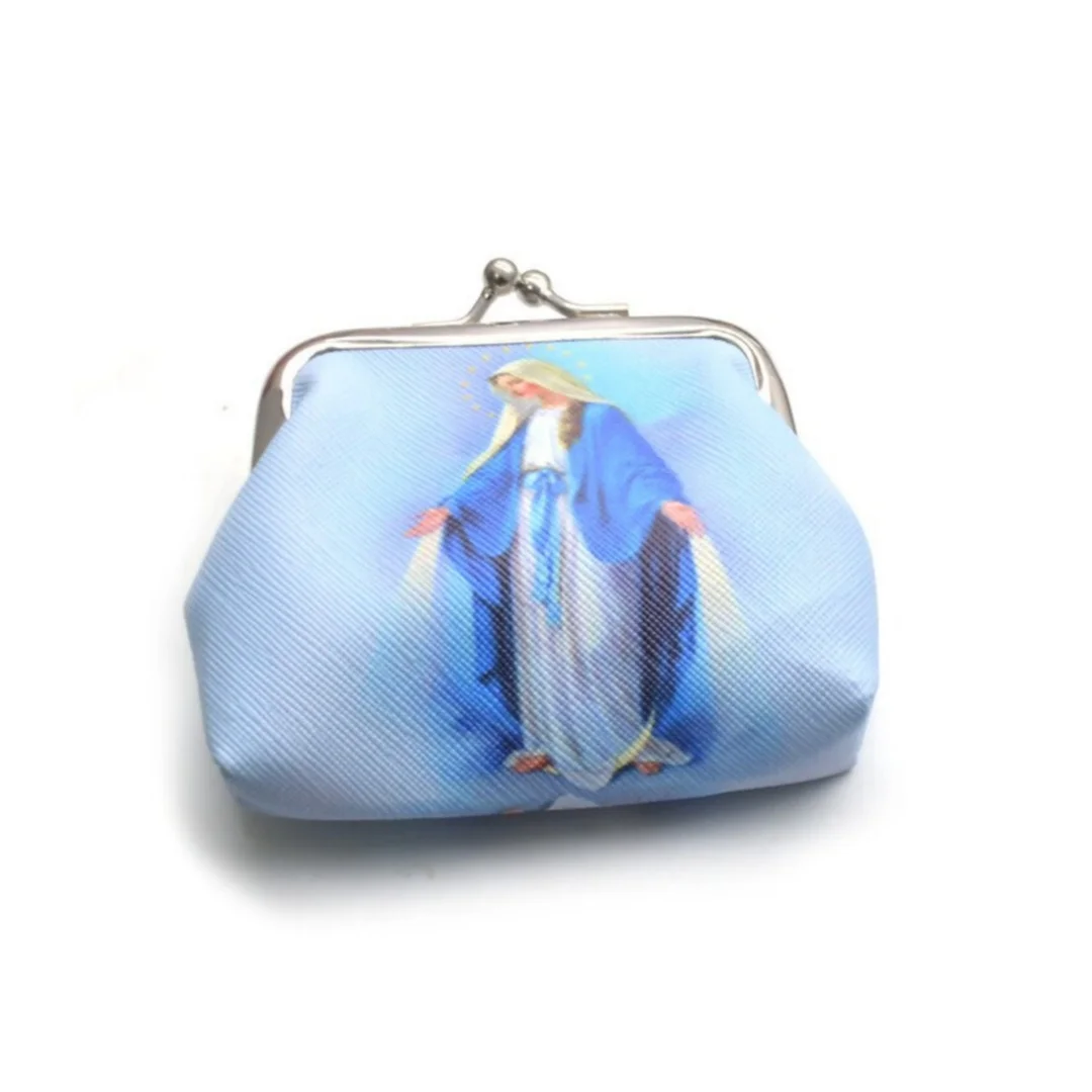 Borsa Portamonete Stampata per Grani del Rosario, Borsa Porta Gioielli Religiosi per Monete, per Uso Quotidiano e Personale - immagine 6