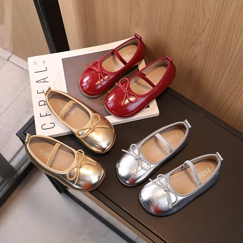 Girls Leather Casual Flats Shoes