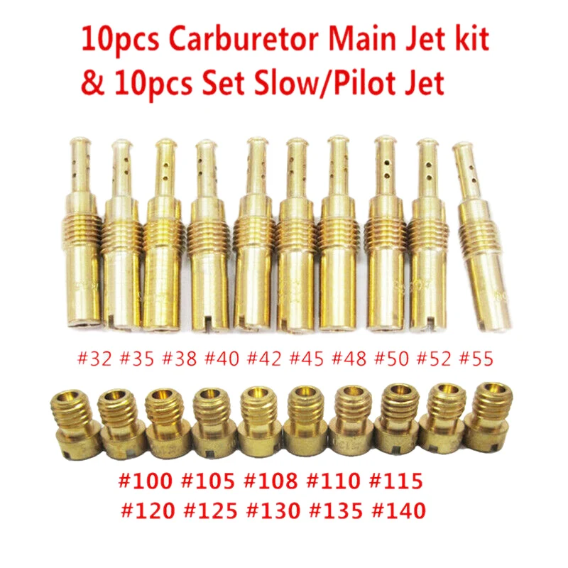 카브레타 메인 제트 키트 및 슬로우 파일럿 제트, PWK Keihin OKO CVK PWM NSR KSR PWM 오토바이 카브레타, 10 개