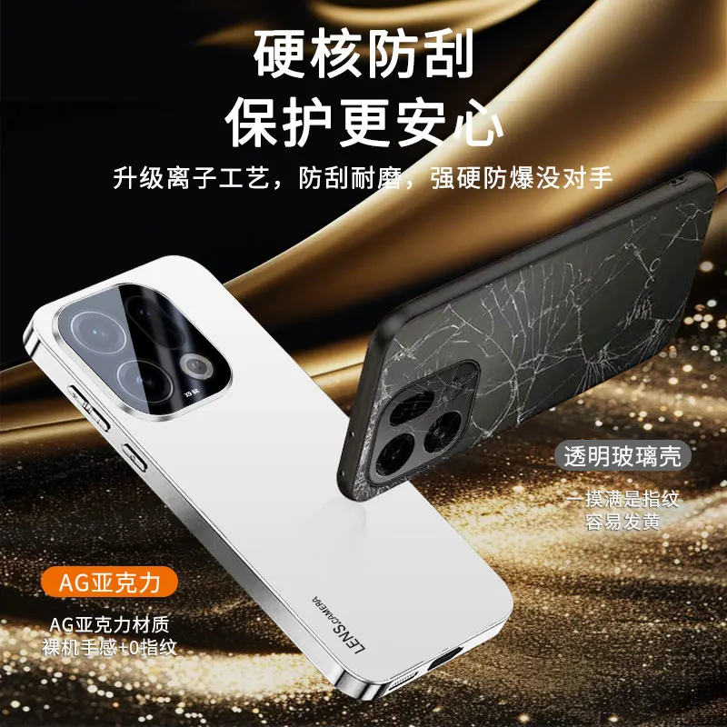 Luxury Plating Acrylic Camera Protection Case – Full Coverage Back Cover & Bumper Shell