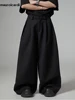 Mauroicardi Spring Autumn Oversized Long Black Flowy Baggy Wide Leg Pants for Mens Streetwear Loose Casual Soft Trousers 2024 6