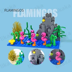 Underwater World Adventure Building Block Set - Creative Animal and Marine Life Toys (Flamingos)