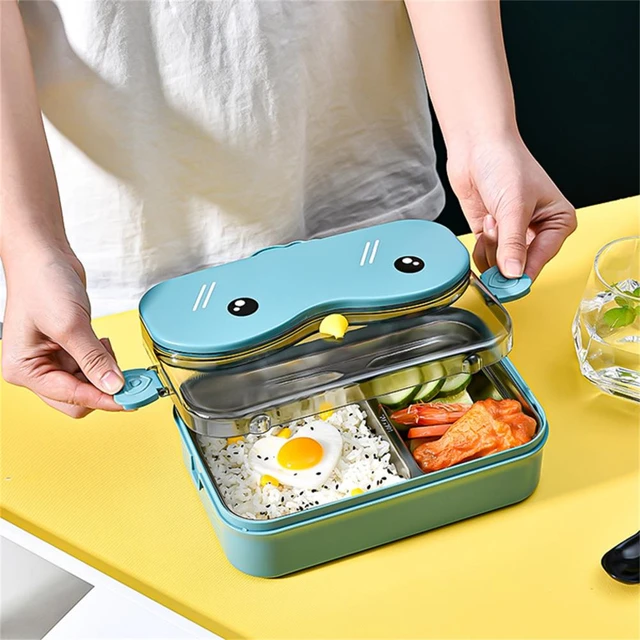 Stainless Steel Thermal Insulated Lunch Box Bento Food Container Spoon  Chopstick