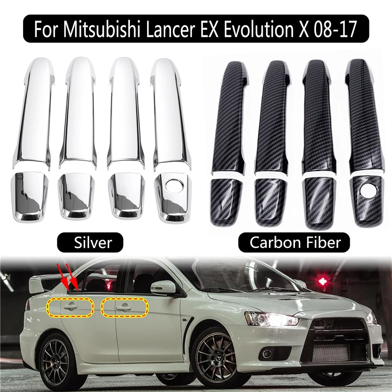 車外装ドアハンドルカバー 用 ランサー EX 用 エボリューション X 2008