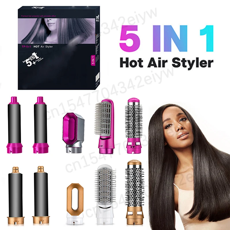 

Hair Dryer Brush 5 In 1 Hair Blower Hot Air Styler Comb Automatic Hair Curler Professional Hair Straightener For Dyson Airwrap