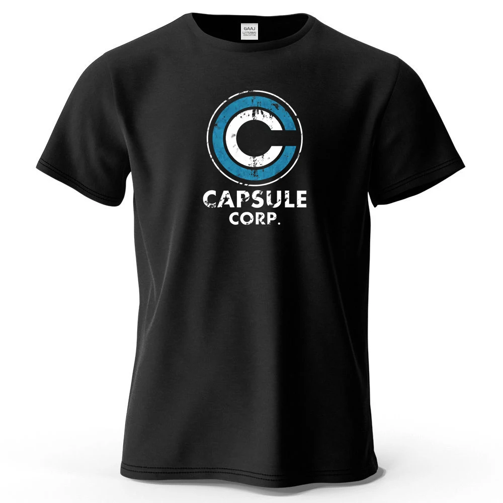 Capsule Corp Lustiges Druck-Japan-Anime-Herren-T-Shirt, Sommer-Streetwear-Oberteile, Modemarke, T-Shirt-Kleidung