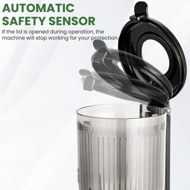 PUkomc Juicer Machines, Cold Press Juicer with 4.25'' Large Feed，Slow Masticating Machines Chute Fit Whole Vegetable And Fruit 6