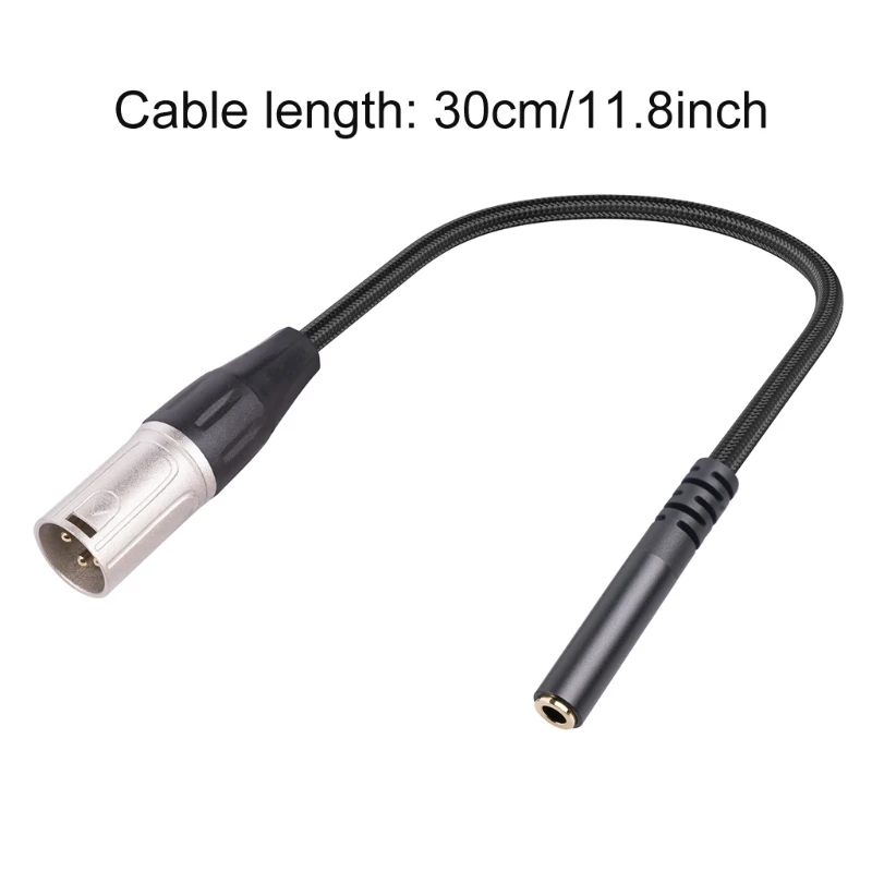 

3.5mm to Cable, Balanced 1/8 inch Female TRS Stereo to Male Microphone Cable