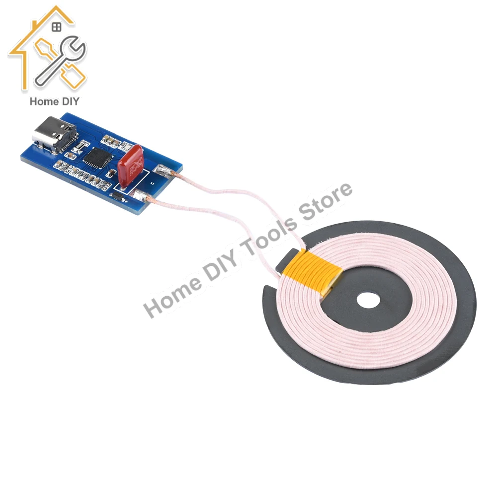 

Модульная катушка передатчика, печатная плата высокой мощности 5 Вт/10 Вт/15 Вт Type-C для быстрой зарядки Qi, стандарт IP6826, стандартная деталь «сделай сам»