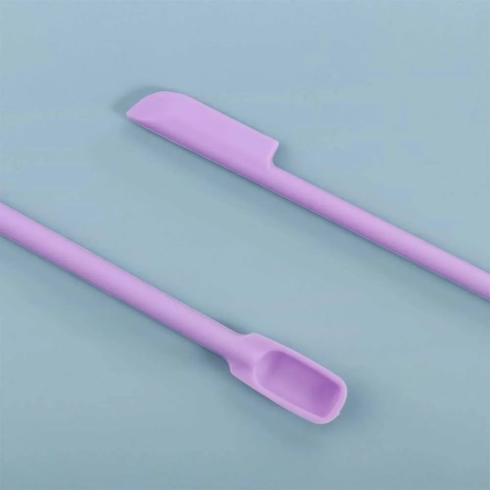 3Pcs Lengthened Silicone Scraper Double-head Cosmetic Jam Deep Bottle Scraper Product Silicone Mini Spatula Set Kitchen