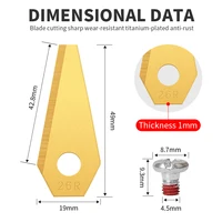 Onnfang Tools Replacement Lawn Mower Blade Stainless Steel Titanium Blades Robotic Mower for Bosch Indego Robot Lawn Mower 2