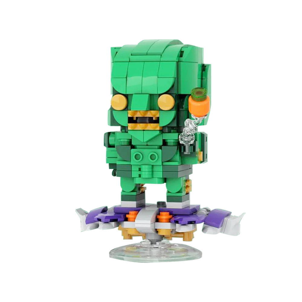 

Gobricks MOC Green Goblin Brickheadz Model Bricks Building Block Set Film Anime Monster Spiders Toys For Kid Birthday Gift