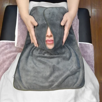 Personalized u shape microfiber esthetician salon spa massage face neck cosmetic towel warmer for spa