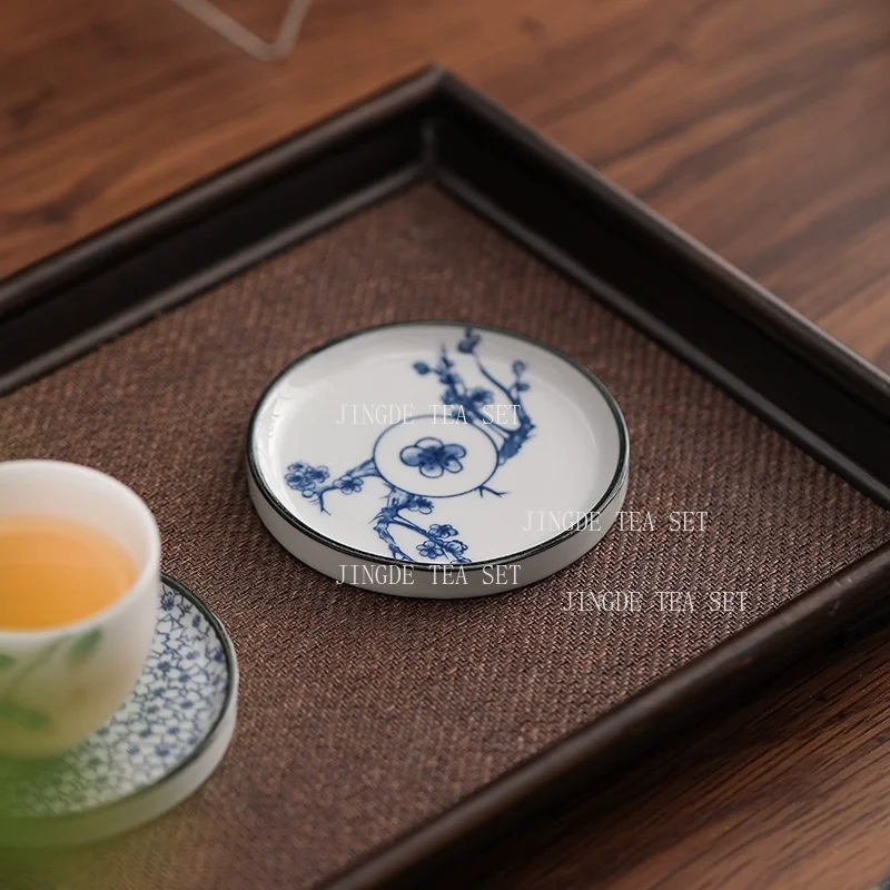 Chinese Bakelite Water Suction Pot Bearing Household Circular Teapot Pad Small Dry Brewing Tea Tray Traditional Tea Accessories
