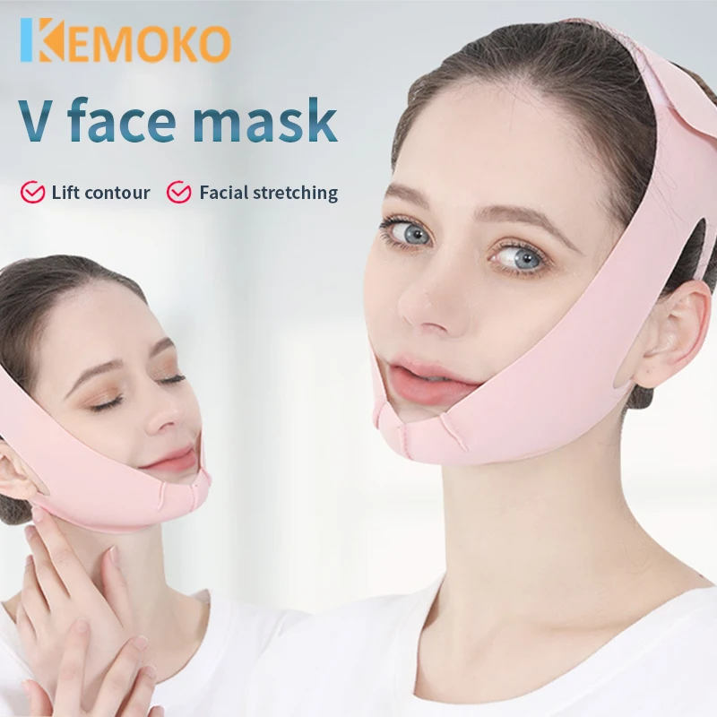 Double Chin Reducer Reusable V Line lifting Mask Facial Slimming Strap Chin Up Mask Face Lifting Belt  V Shaped Slimming