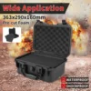 363x290x160mm Plastic Safety Equipment Case Waterproof Hard Carry Tool Box Shockproof Storage Box with Sponge for Tools Camera 1