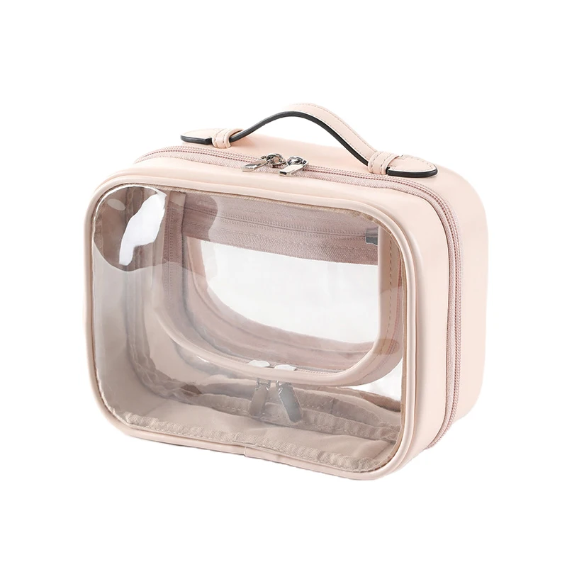 Storage Waterproof Cosmetic Bag Double Layered Makeup Brush Storage Multifunctional Large Capacity Lady Travel Clear Makeup Bags cosmetic bag,storage bag,cosmetic storage bag,makeup bag,cosmetic case