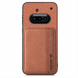 Luxury Leather Wallet Case with RFID Protection and Magnetic Closure - Nothing Phone (3a) (Brown)