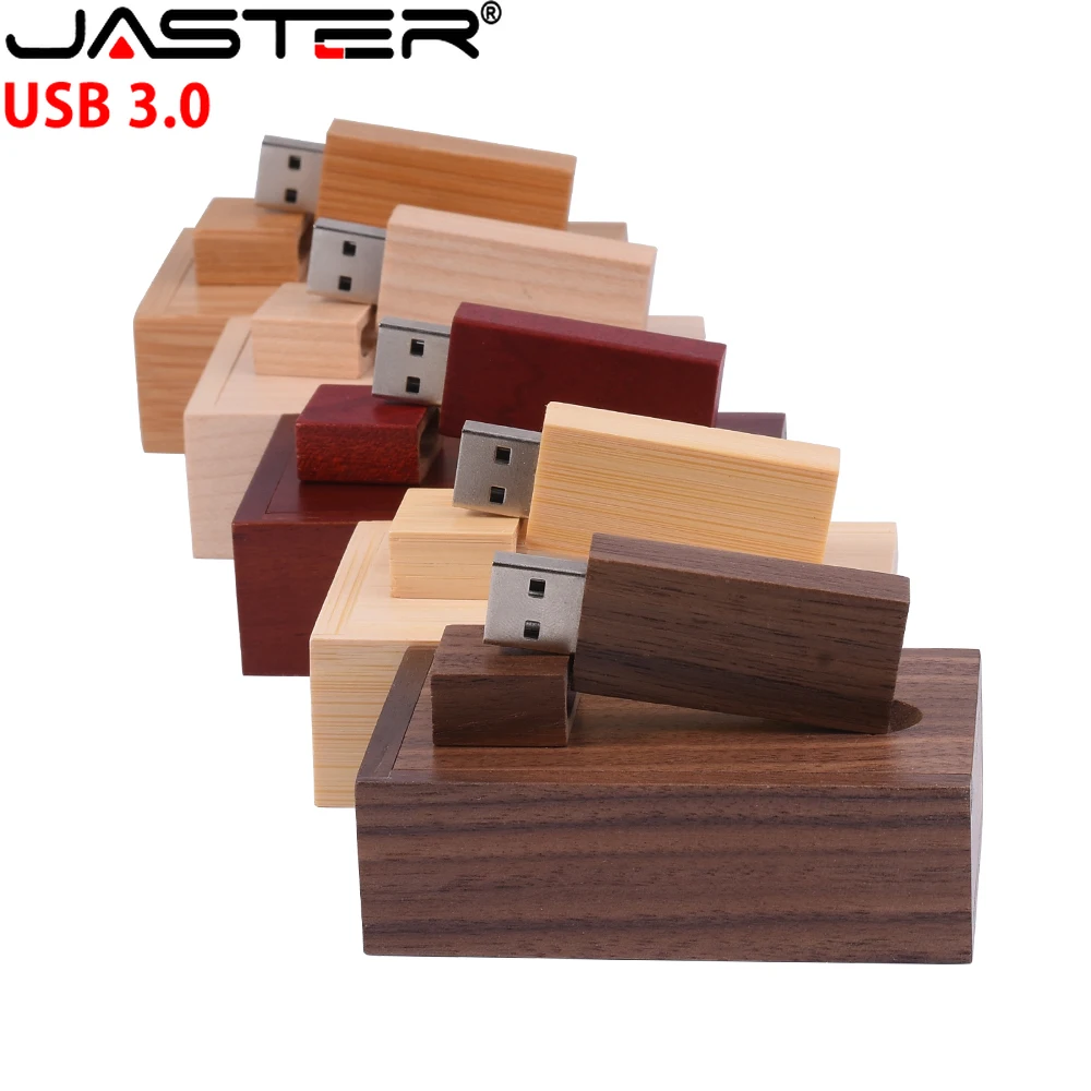 JASTER USB FLASH DRIVE Wooden Custom Logo, USB 3.0 128GB 64GB 32GB Wedding Gift - Image 3