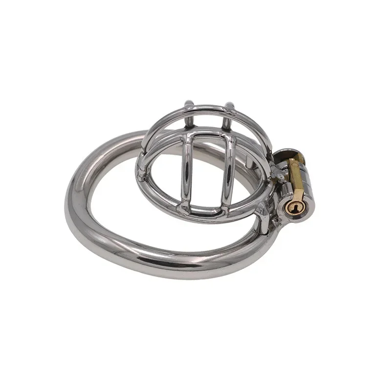 Mini Breathable Male Chastity Belt Metal Penis Lock Cock Cage Penis Ring Bondage CB Lock Adult Flirtation Products Male 18